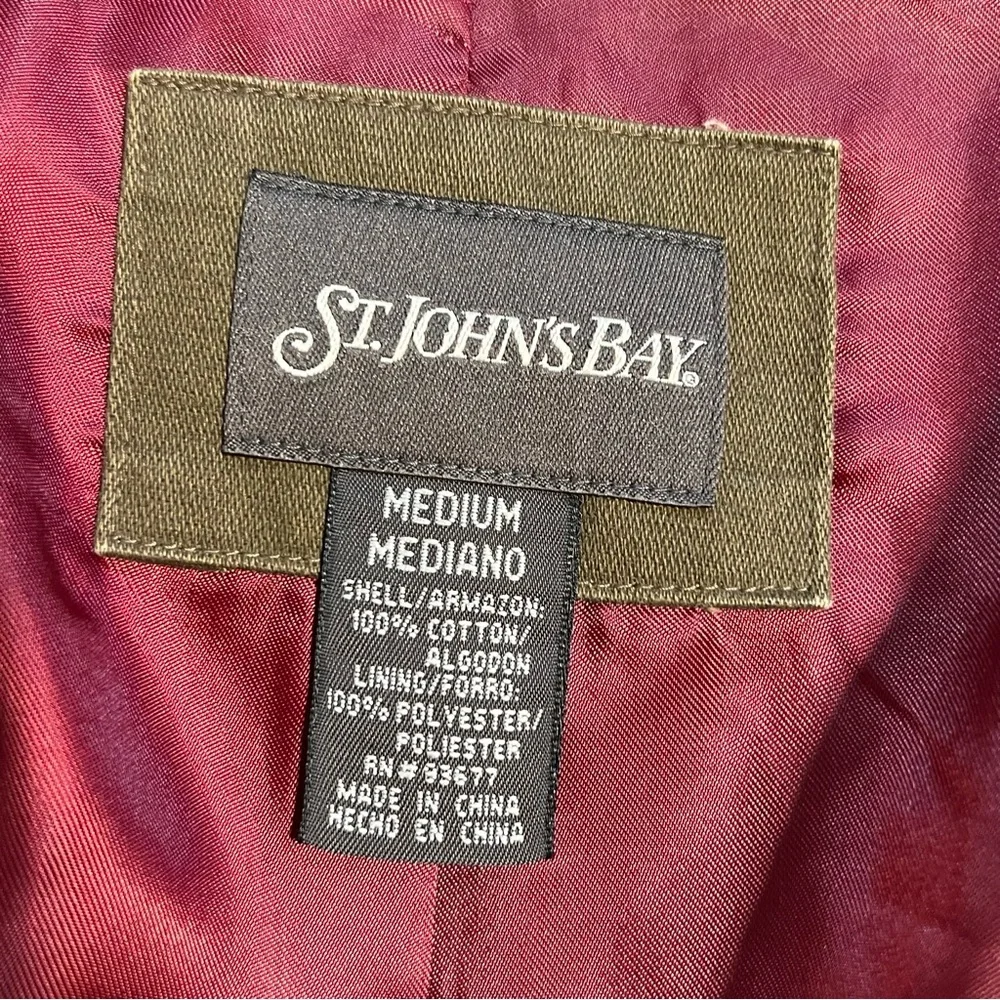 VINTAGE 100% cotton duck men’s‎ blazer sports jacket coat St. John’s bay neutral